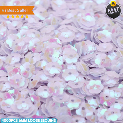 4000pcs 6mm glitter flower - 6mm,