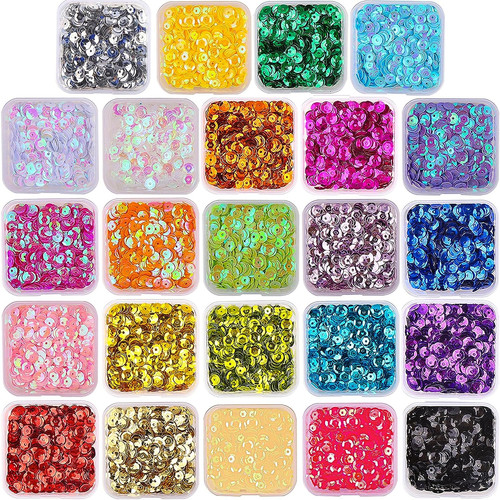 8mm bulk loose sequins 24 - 8mm,