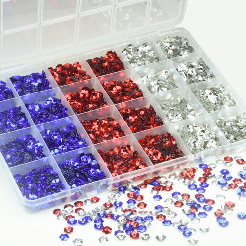 13000 pcs red silver blue - red,