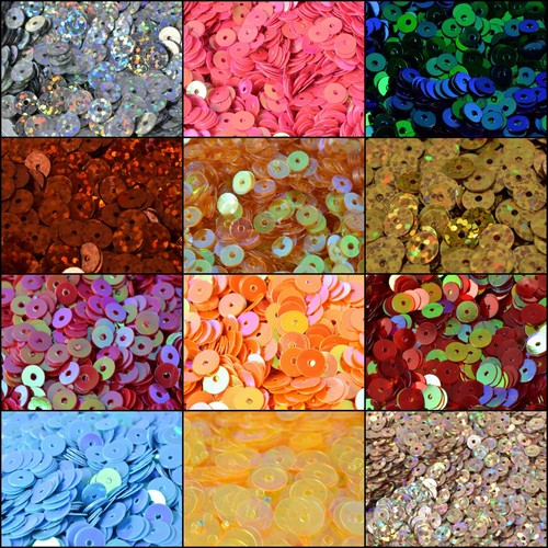 Flat round sequins 6mm - flat,